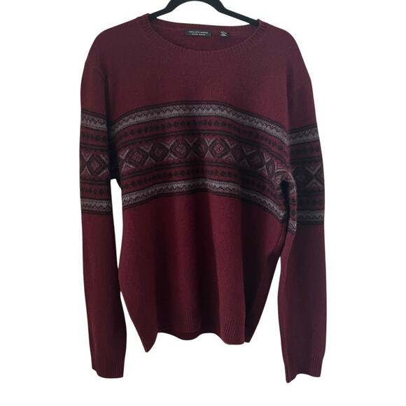 Saks Fifth Avenue Cashmere Geometric Print Sweater Size XL - Picture 2 of 11